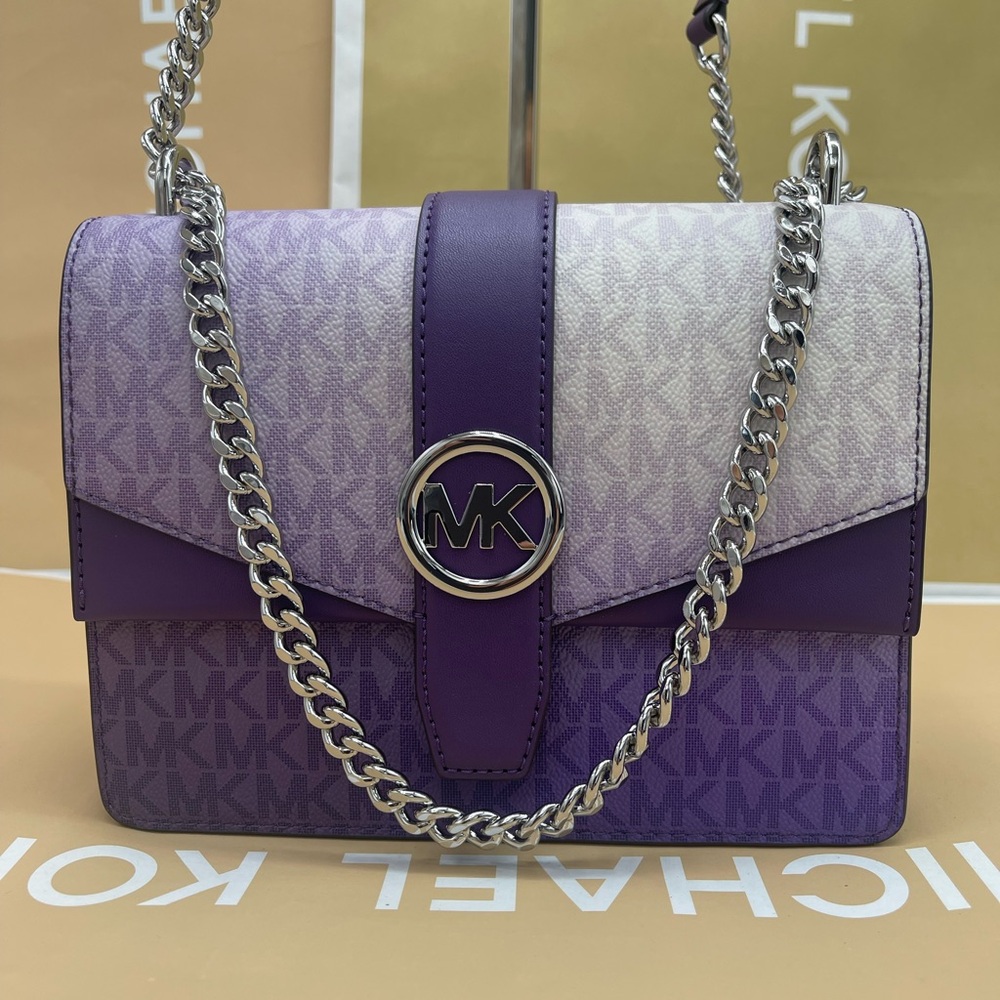 Michael Kors Greenwich Sm Color-Block Sign Logo Flap Crossbody XBODY
Dark Purple - Picture 10 of 16